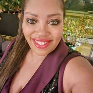 Venus Wine 3X Sequin Jumpsuit W/ Black Tuxedo Collar. Perfect for the holidays.